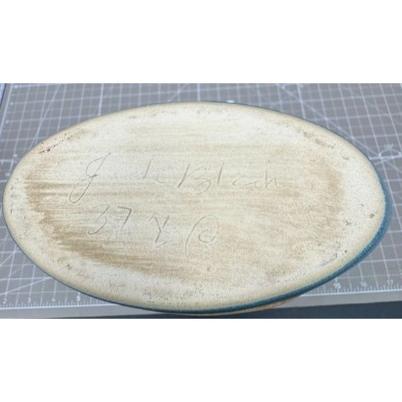 Jack Black Navajo Blue Willow Holding Dove Southwestern Pottery 1987 - Picture 4 of 4